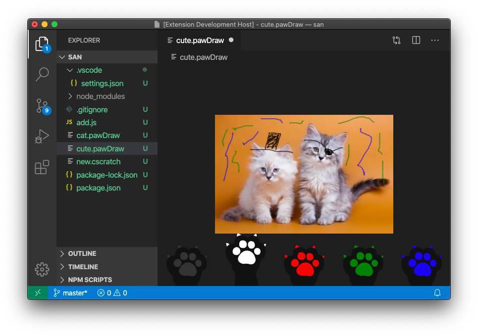 Paw draw editor 